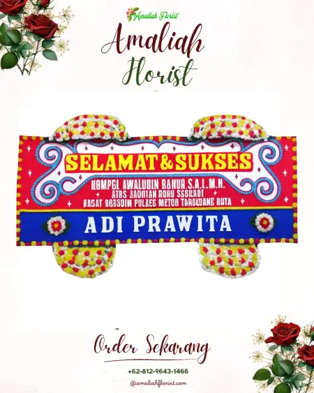 Papan Bunga Ucapan Selamat Derwati