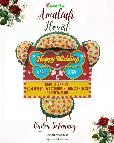 Papan Bunga Pernikahan Derwati